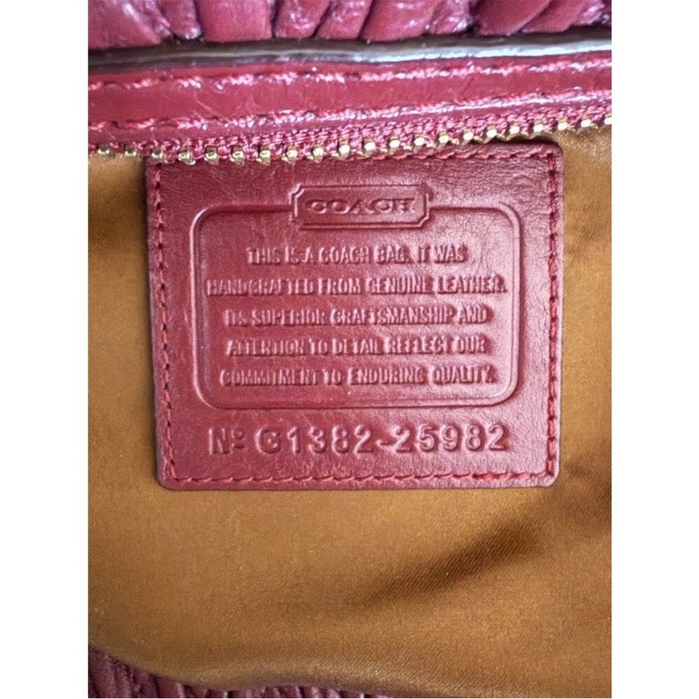 ✨LOW START✨ COACH The Madison Brick Red Gathered Twist Leather Bag - Picture 13 of 13